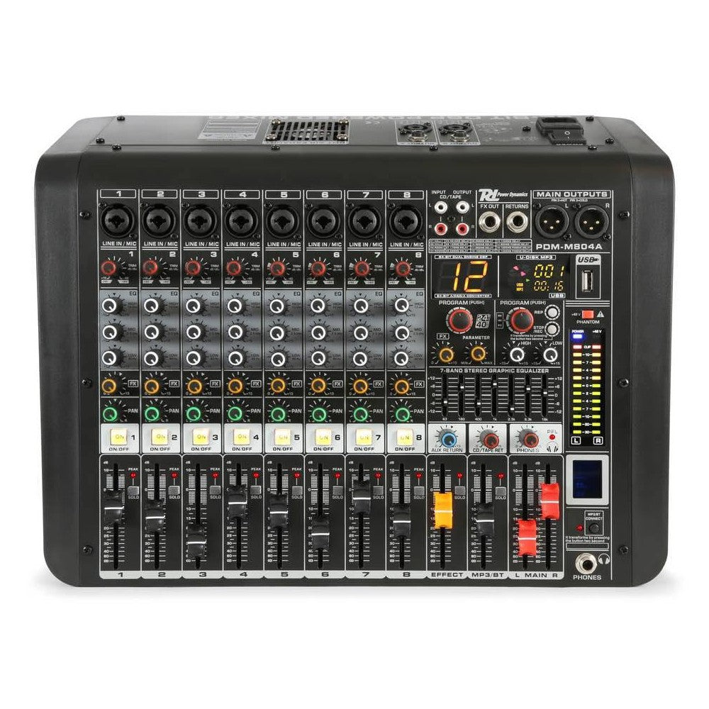 Power Dynamics PDM-M804A Mixer 8 Canali con 16DSP/BT/MP3