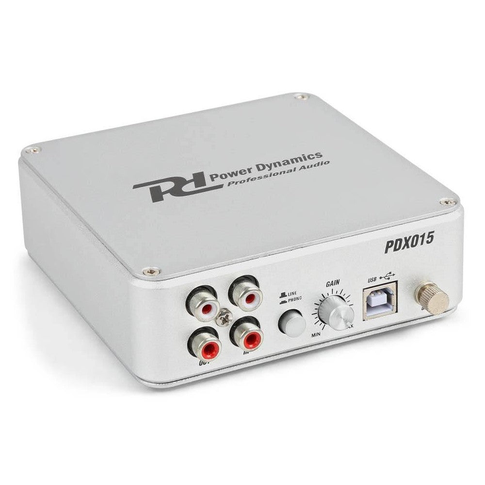 Power Dynamics PDX015 USB2.0 Phono Preamp con Software