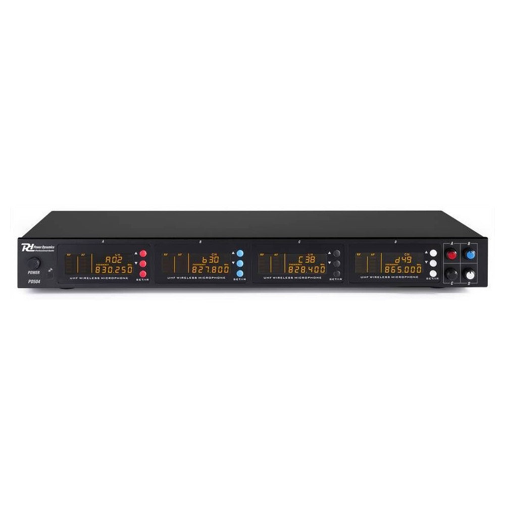 Power Dynamics PD504 Micro inalámbrico UHF 4 x 50 canales 4 H