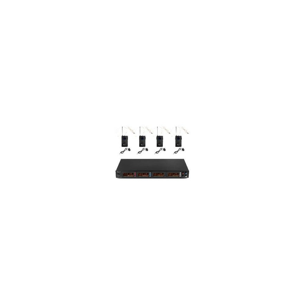 Power Dynamics PD504B Sistema Wireless UHF con 4 Radiomicrofoni