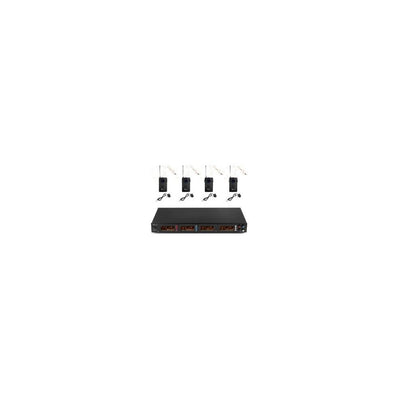 Power Dynamics PD504B UHF Wireless System with 4 Handheld Microphones