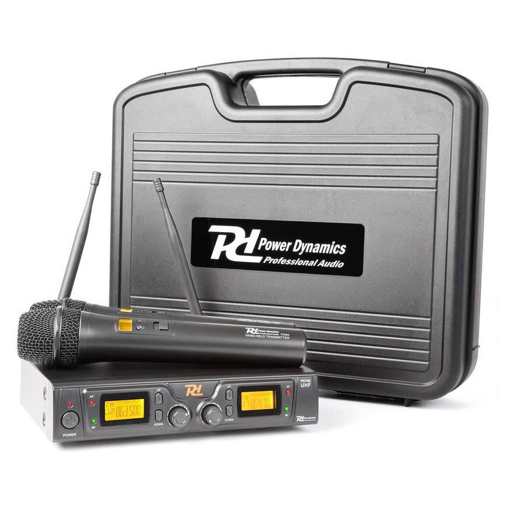 Power Dynamics PD782 Dual UHF Wireless Microphone
