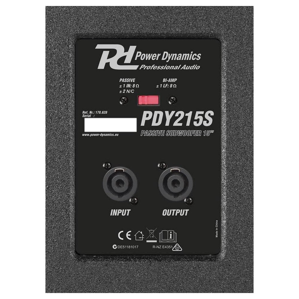 Power Dynamics PDY215S Passive Subwoofer 15" 900W