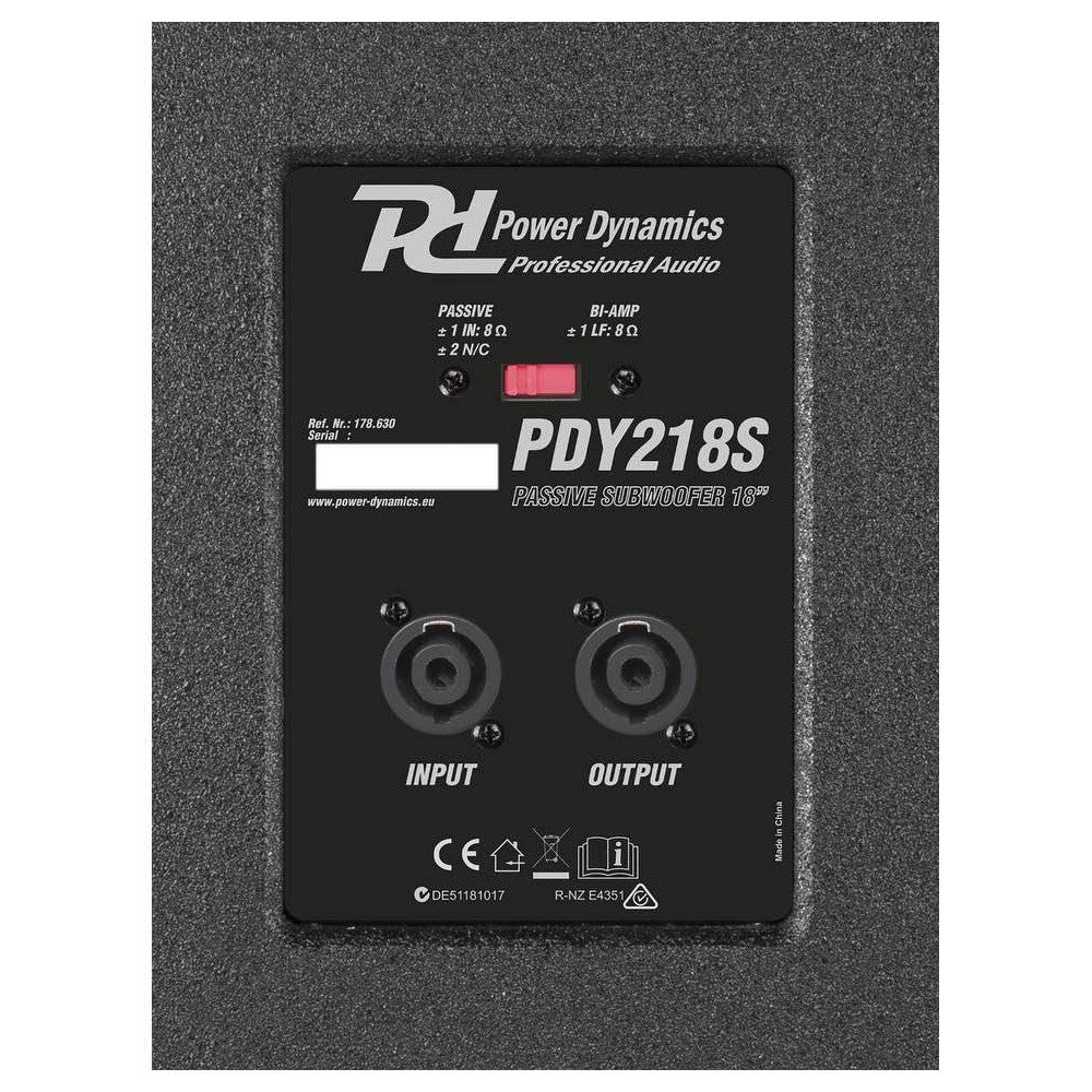 Power Dynamics PDY218S Passive Subwoofer 18" 1000W