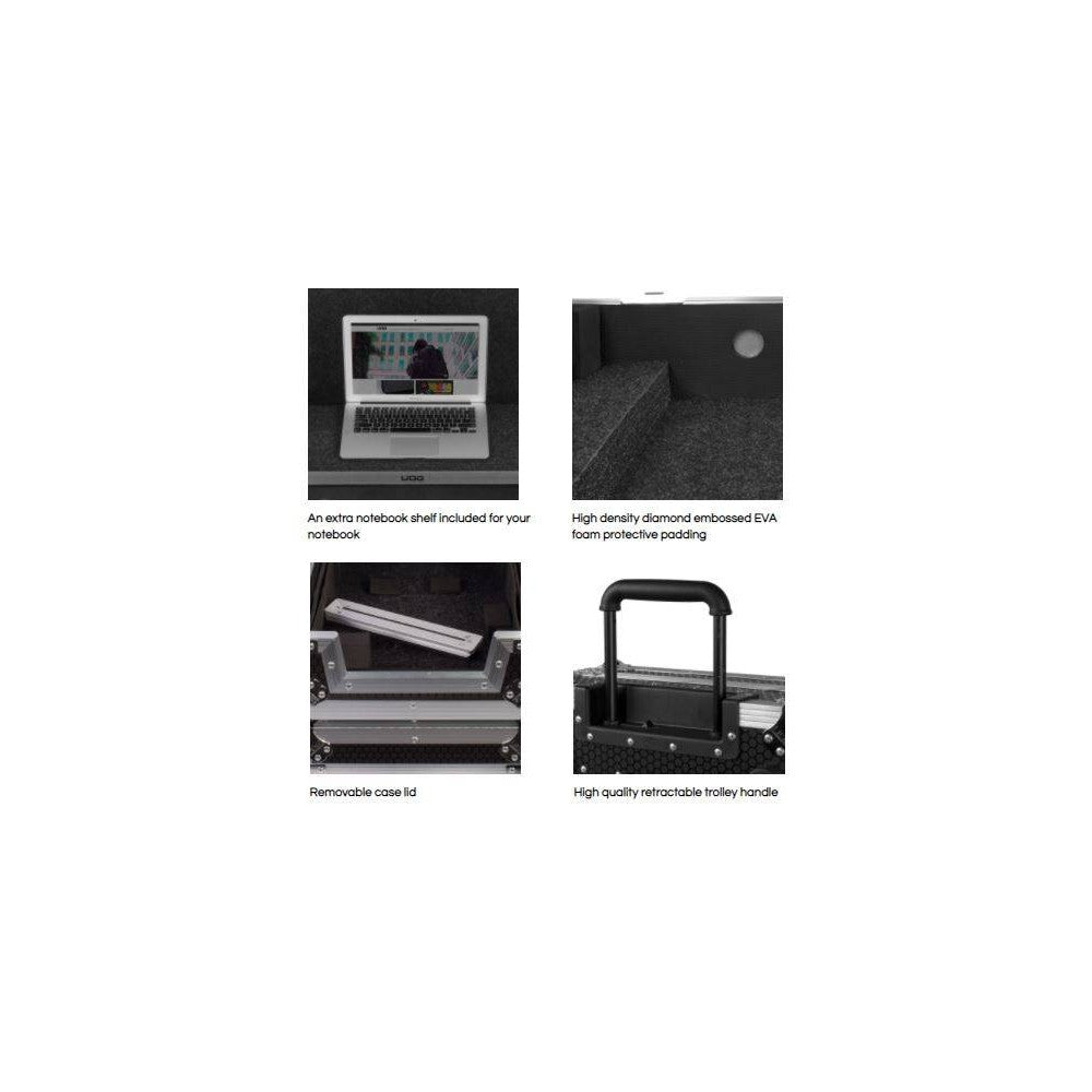 UDG U91059BL - FC XL BLACK PLUS (LAPTOP SHELF, TROLLEY & WHEELS)