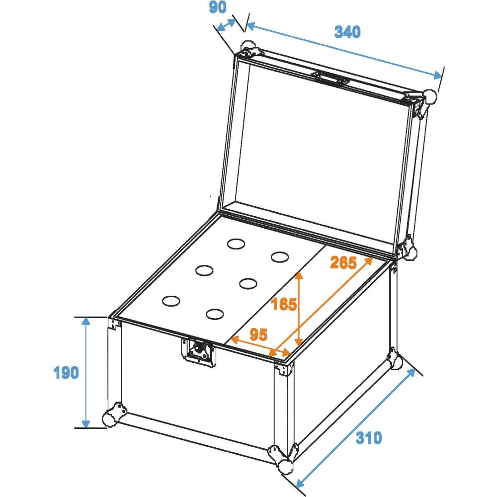 ROADINGER Flight Case per 6 microfoni e accessori