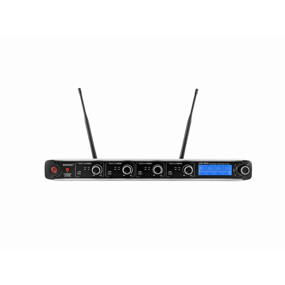 OMNITRONIC UHF-304 Set of 4 Wireless Microphones 823-832/863-865