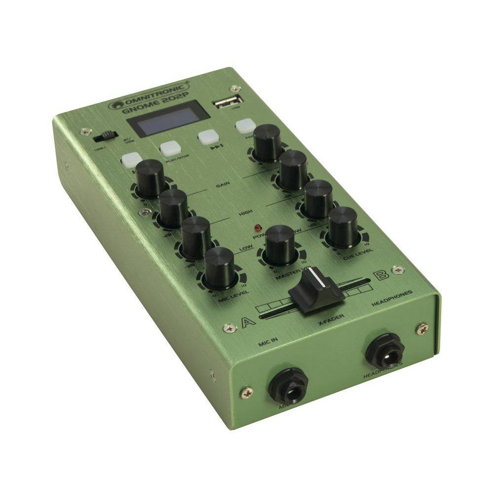 OMNITRONIC GNOME-202P GREEN Mini mixer Dj