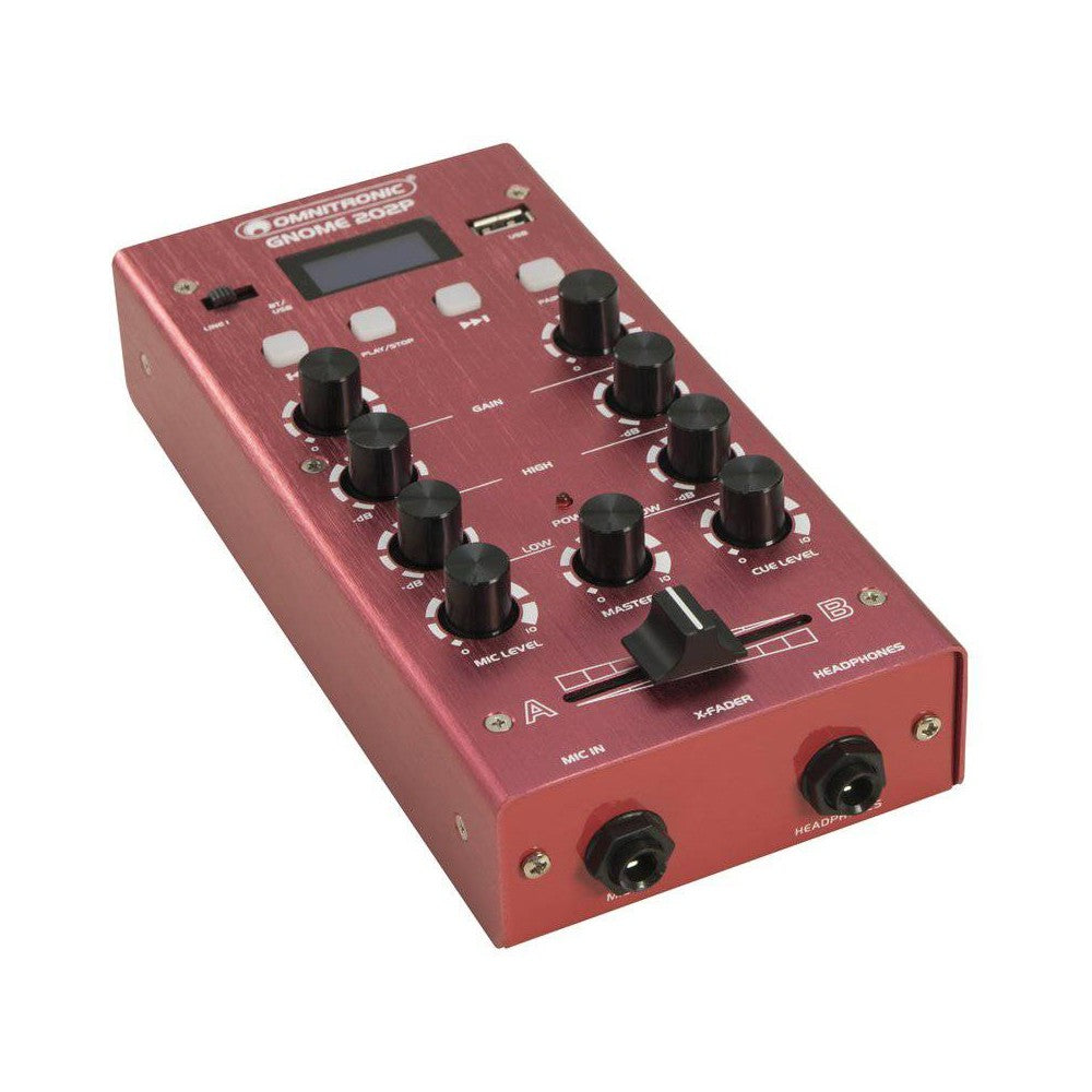 OMNITRONIC GNOME-202P RED Mini mixer Dj