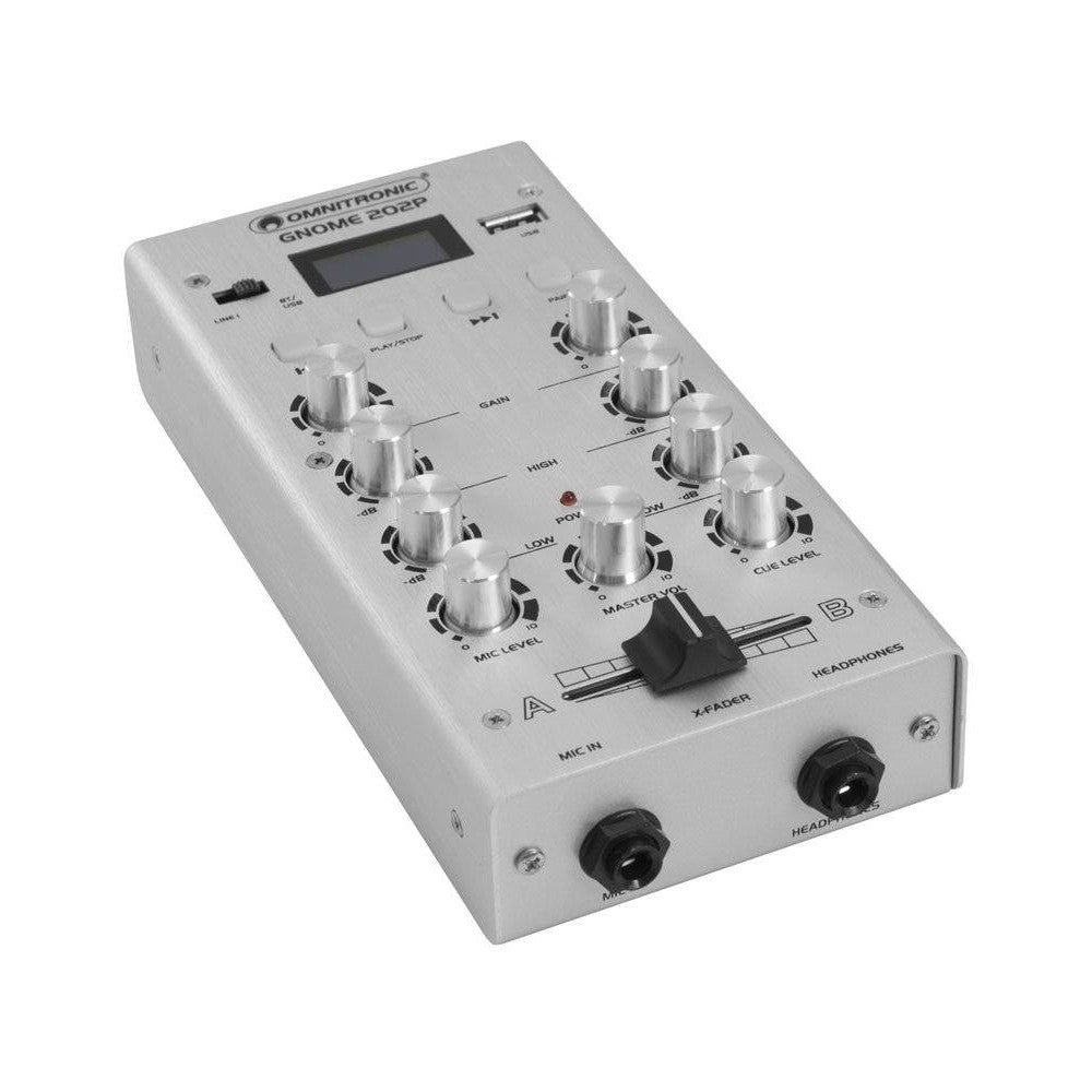 OMNITRONIC GNOME-202P SILVER Mini mixer Dj