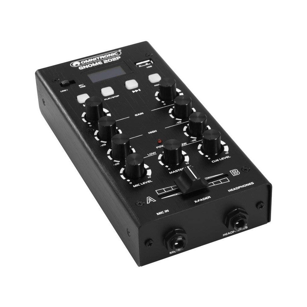 OMNITRONIC GNOME-202P BLACK Mini DJ mixer