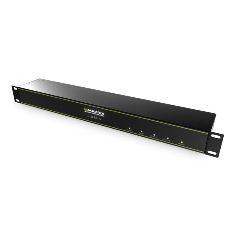 MADRIX LUNA 4 Art-Net Node / USB 2.0 DMX-512 interface, 4 x DMX-OUT, 1 x DMX-IN, 19"