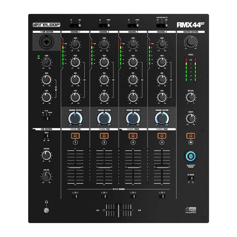 RELOOP RMX-44 BT Mixer Dj a 4 canali con Bluetooth