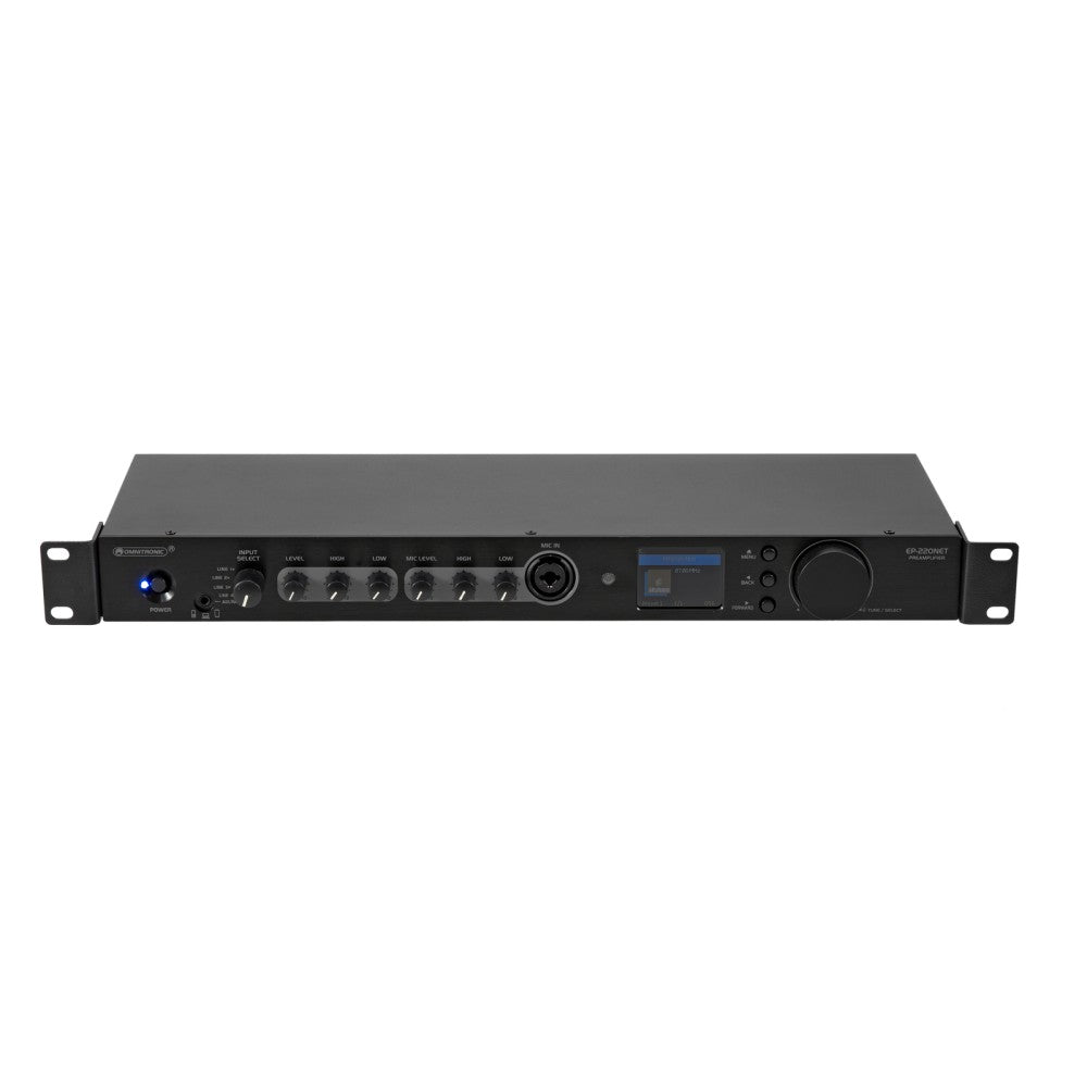 OMNITRONIC EP-220NET Preamplificatore con Internet Radio, DAB+ e Bluetooth
