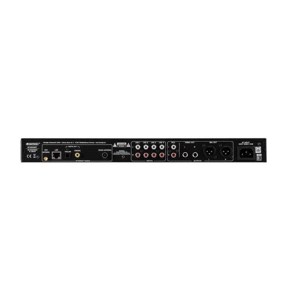 OMNITRONIC EP-220NET Preamplificatore con Internet Radio, DAB+ e Bluetooth