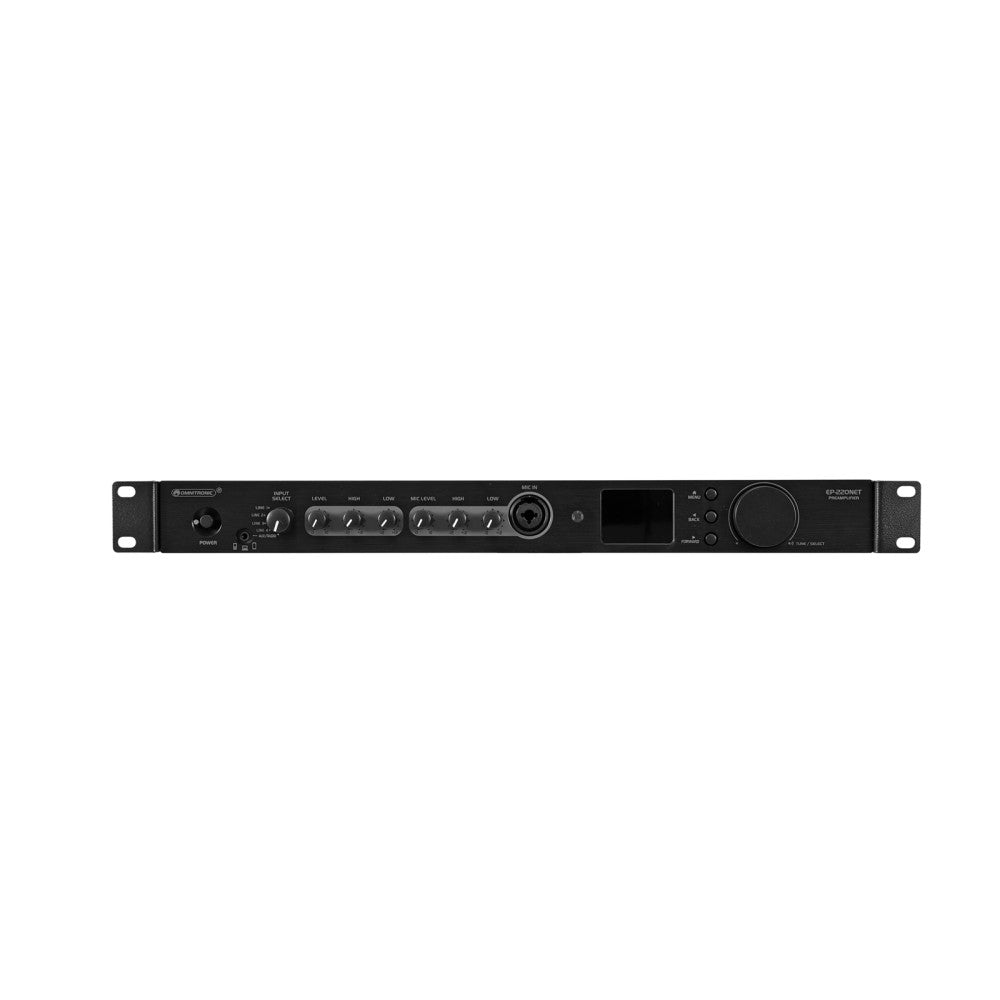 OMNITRONIC EP-220NET Preamplificatore con Internet Radio, DAB+ e Bluetooth