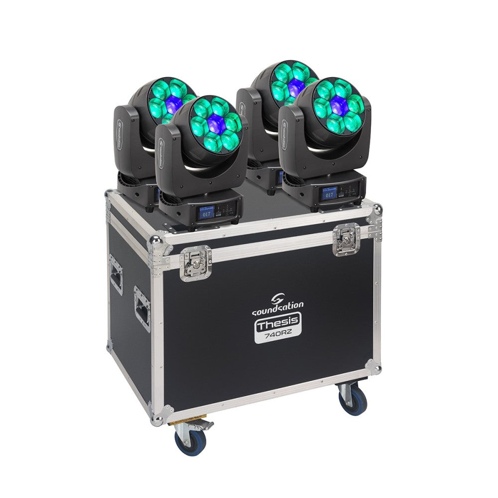 CENTOLIGHT THESIS 280 ZOOM CON FLIGHT CASE SET 4 TESTE MOBILI WASH