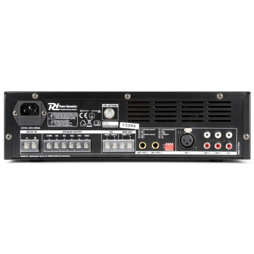 Power Dynamics PBA60 Amplificatore 60W/100V USB/MP3/BT
