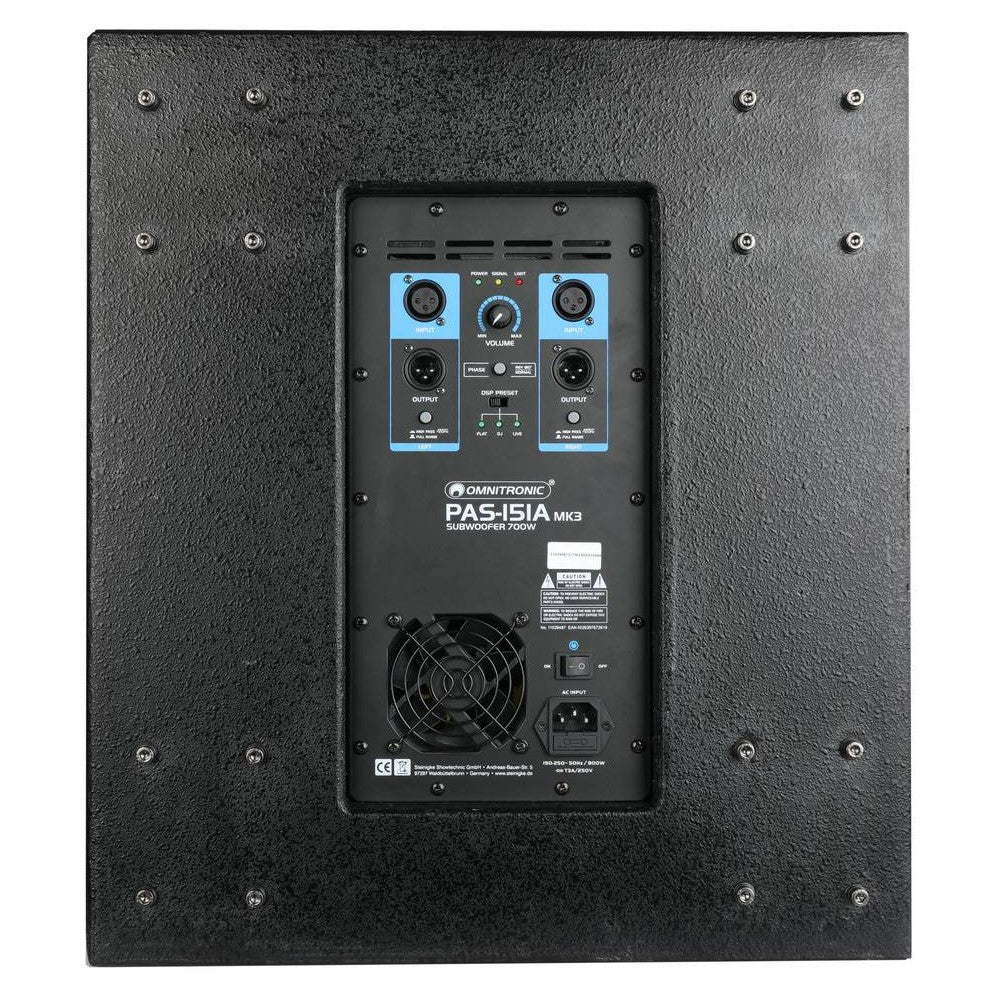 OMNITRONIC PAS-151A MK3 15" Active Subwoofer B-Stock
