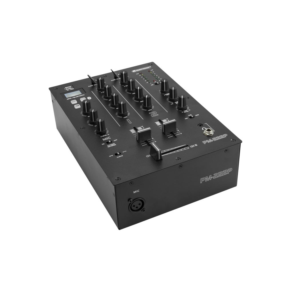 OMNITRONIC PM-222P - Mixer DJ a 2 canali con lettore USB