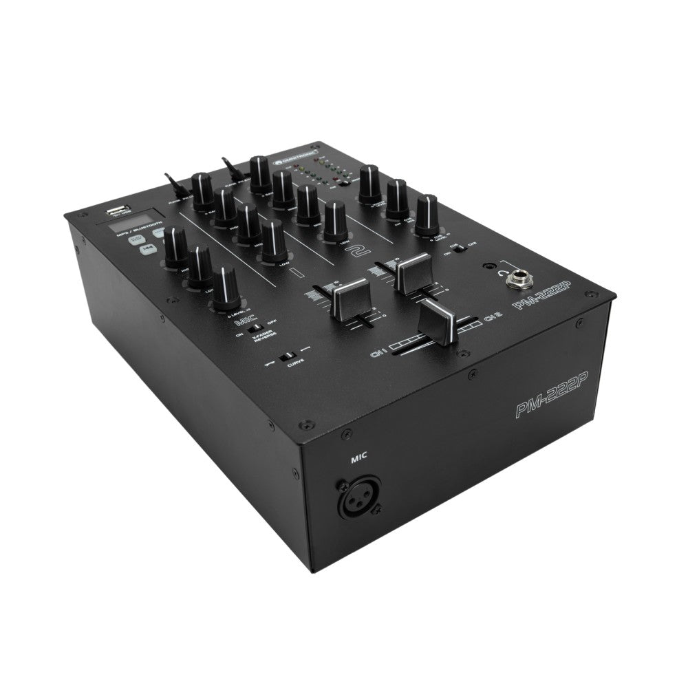OMNITRONIC PM-222P - Mixer DJ a 2 canali con lettore USB