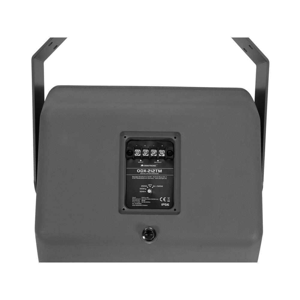 OMNITRONIC ODX-212TM Altavoz de instalación 100 V gris oscuro