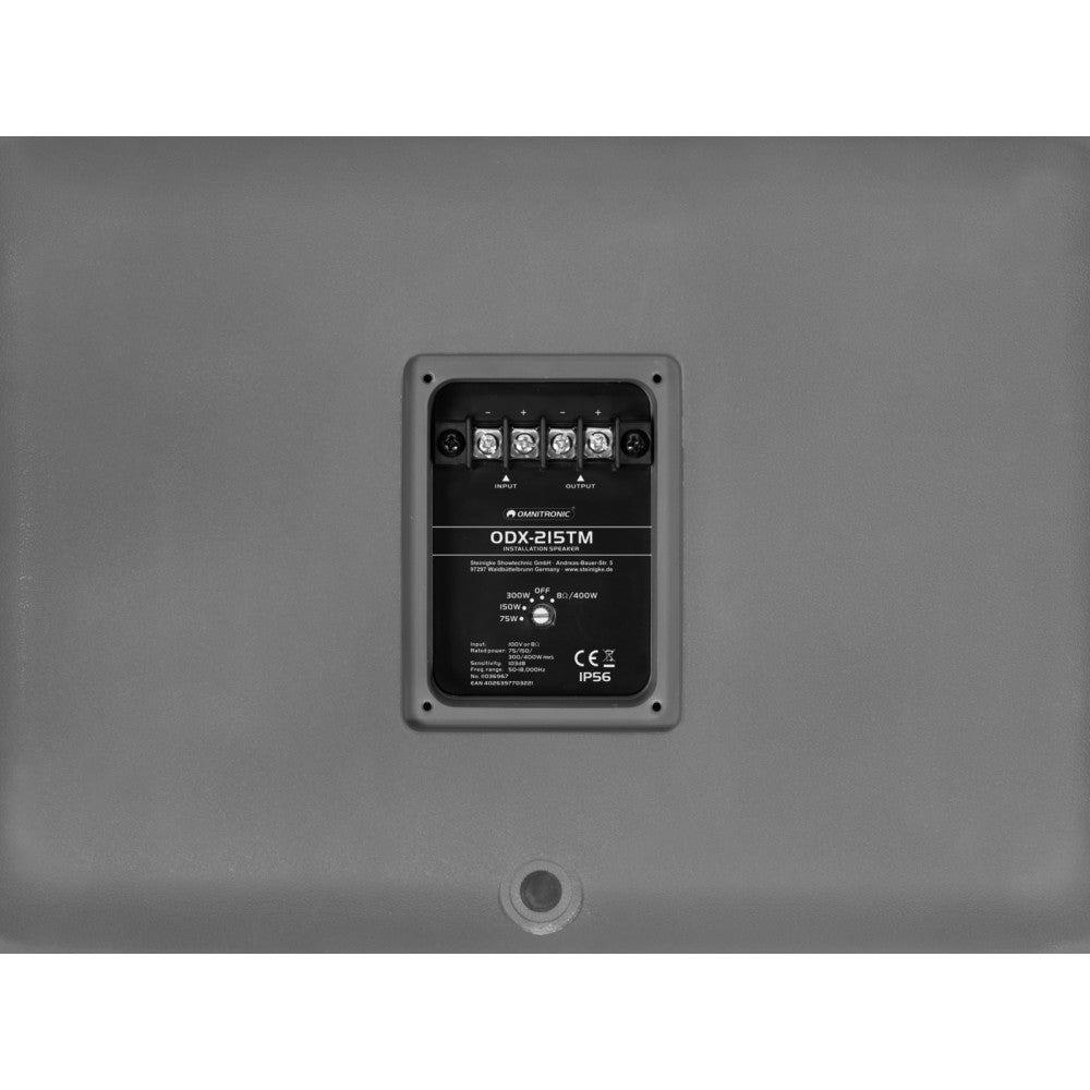 OMNITRONIC ODX-215TM Diffusore da Installazione 100V grigio scuro