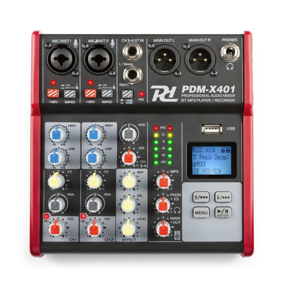 Power Dynamics PDM-X401 Mixer 4ch BT/MP3