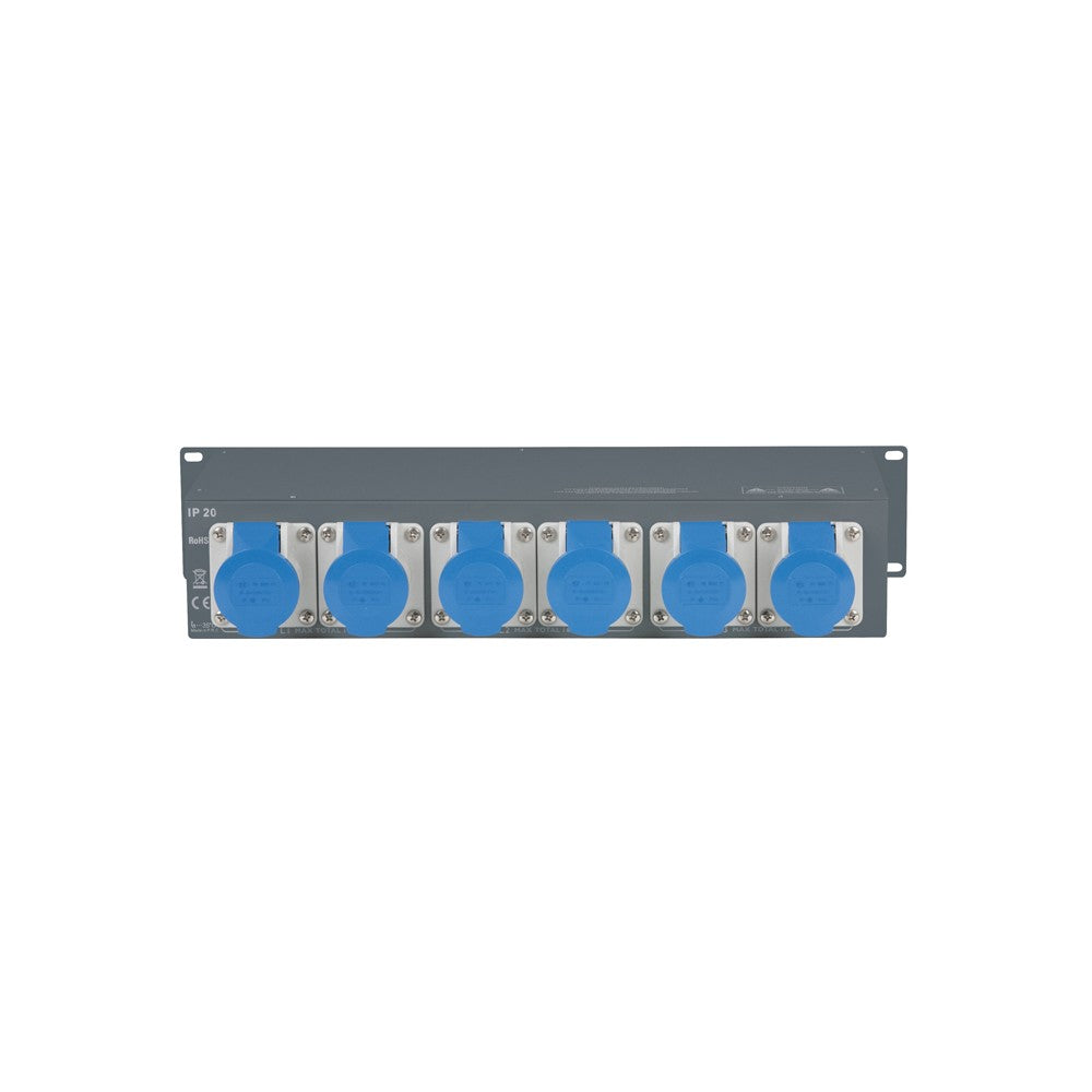 Showgear PSA-16A3C 3x MCB, uscita CEE