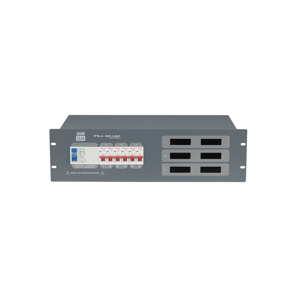 Showgear PSA-32A6C 6x MCB, uscita CEE