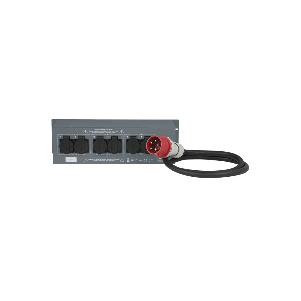 Showgear PSA-32A6S 6x MCB, Schuko output