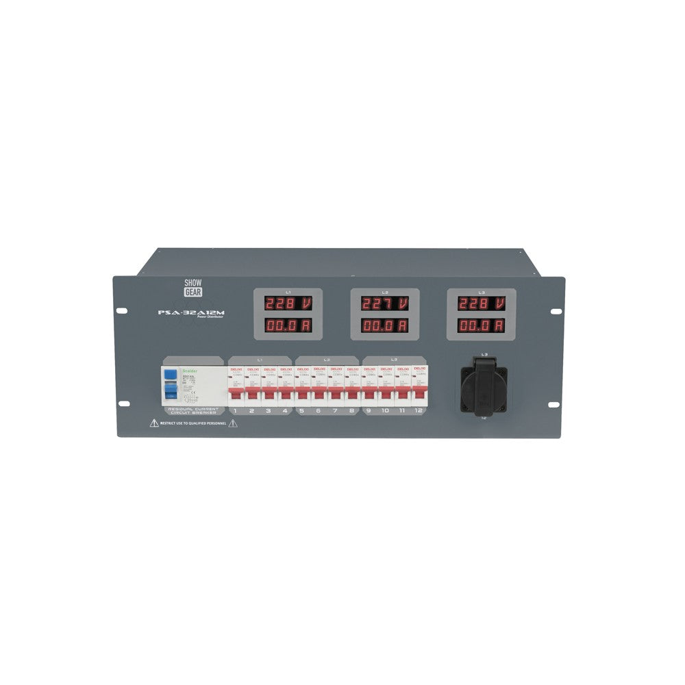 Showgear PSA-32A12M 12x MCB, Schuko + uscita Multipin