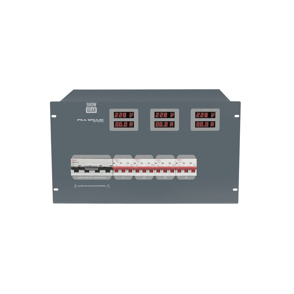 Showgear PSA-125A4C 4 x MCB, uscita CEE