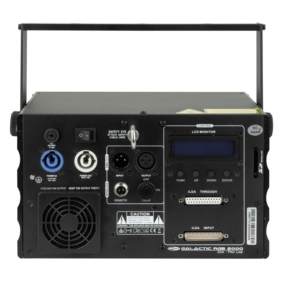 Showtec Galactic RGB-2000 Laser Full Colour 2000-mW con ILDA
