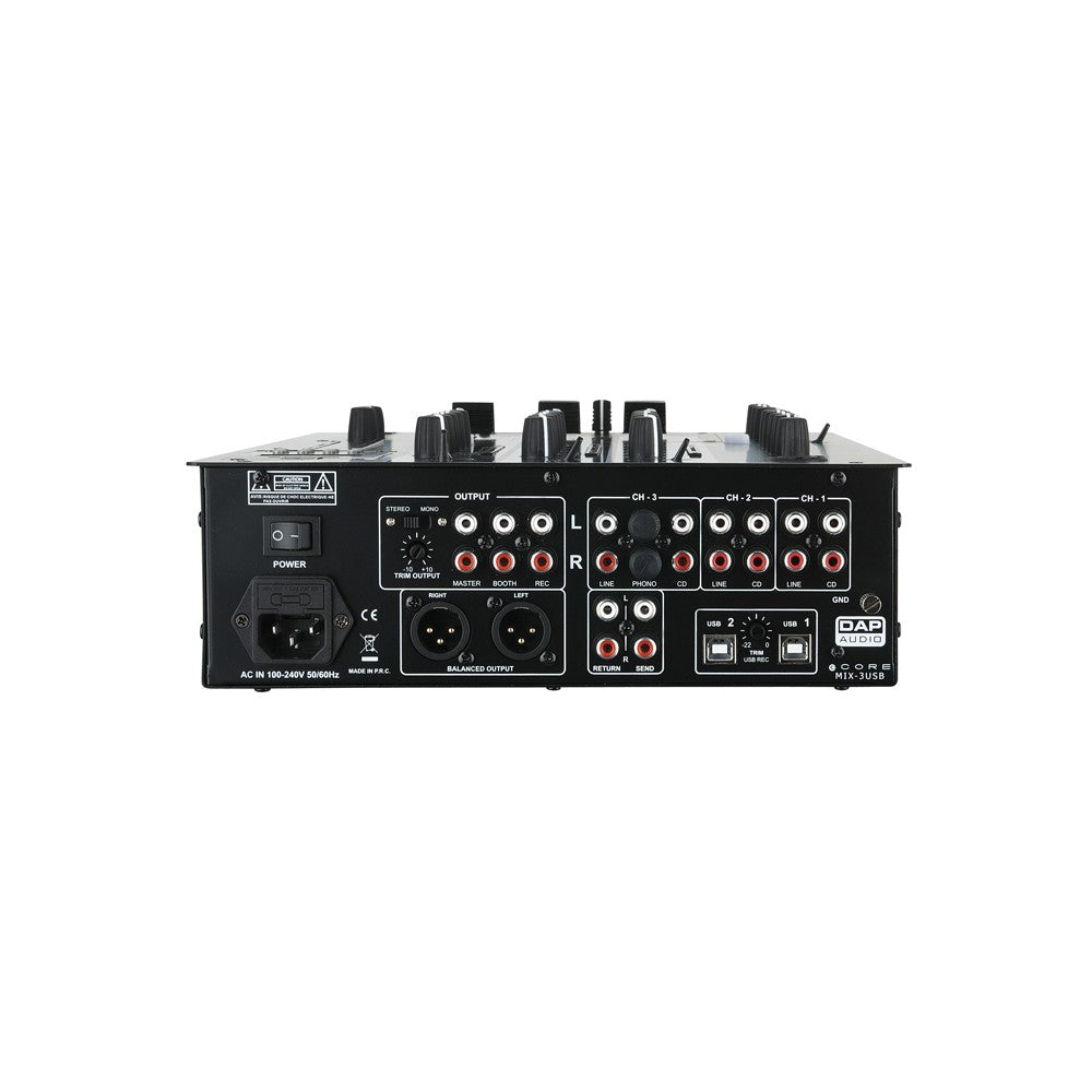 DAP CORE MIX-3 USB Mixer per DJ a 3 canali con interfaccia USB