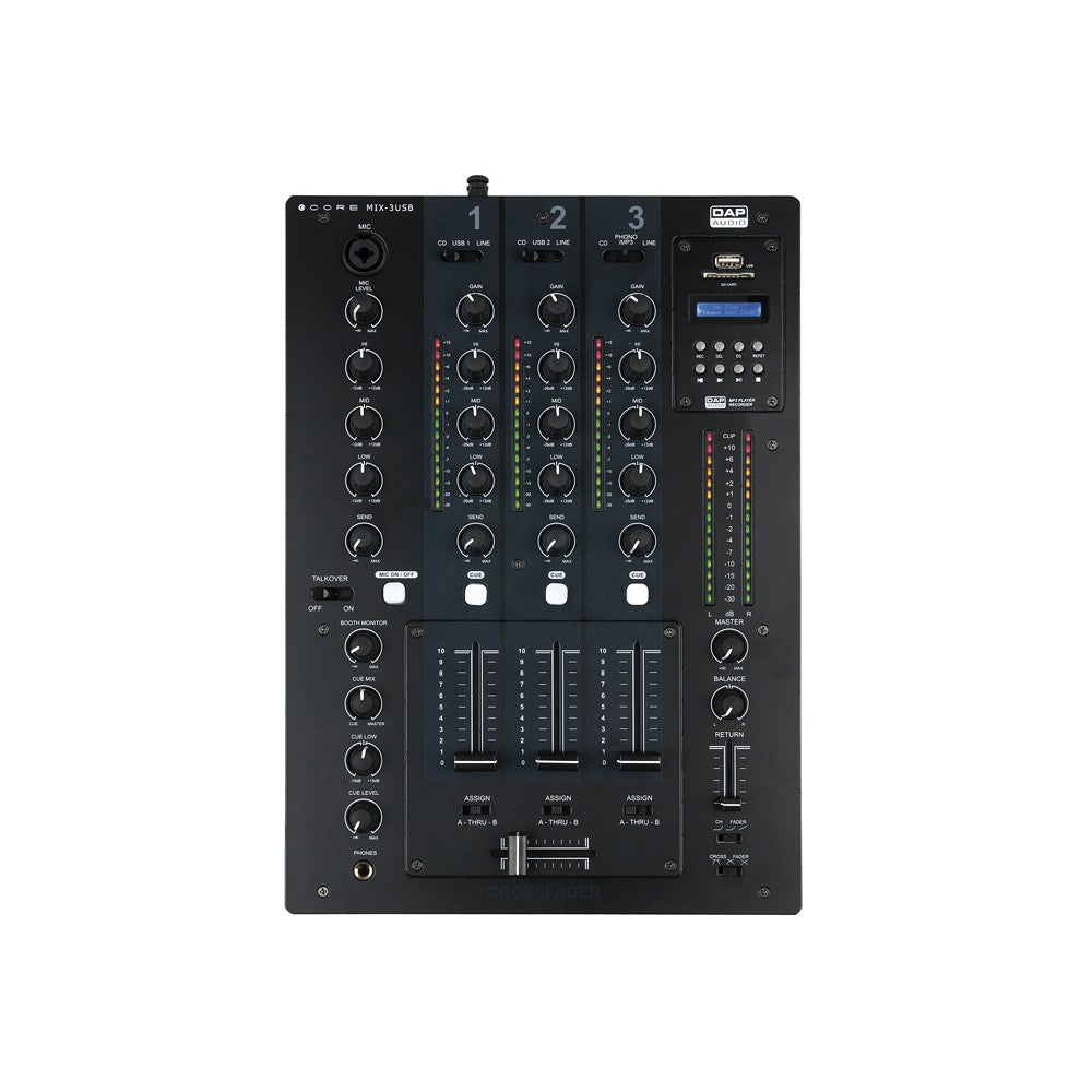 DAP CORE MIX-3 USB Mixer per DJ a 3 canali con interfaccia USB