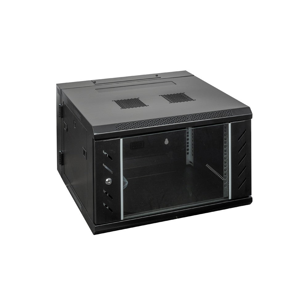 Showgear RCA-WMH-6 6U 19" Patch Panel Rack, montaggio a parete, cerniera posteriore