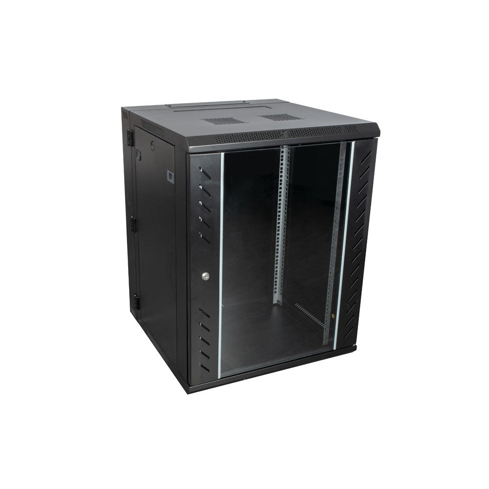 Showgear RCA-WMH-15 15U 19" Patch Panel Rack, montaggio a parete, cerniera posteriore