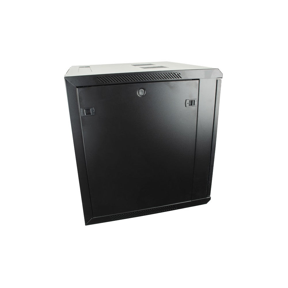 Showgear RCA-WMH-12 12U 19" Patch Panel Rack, montaje en pared, bisagra trasera