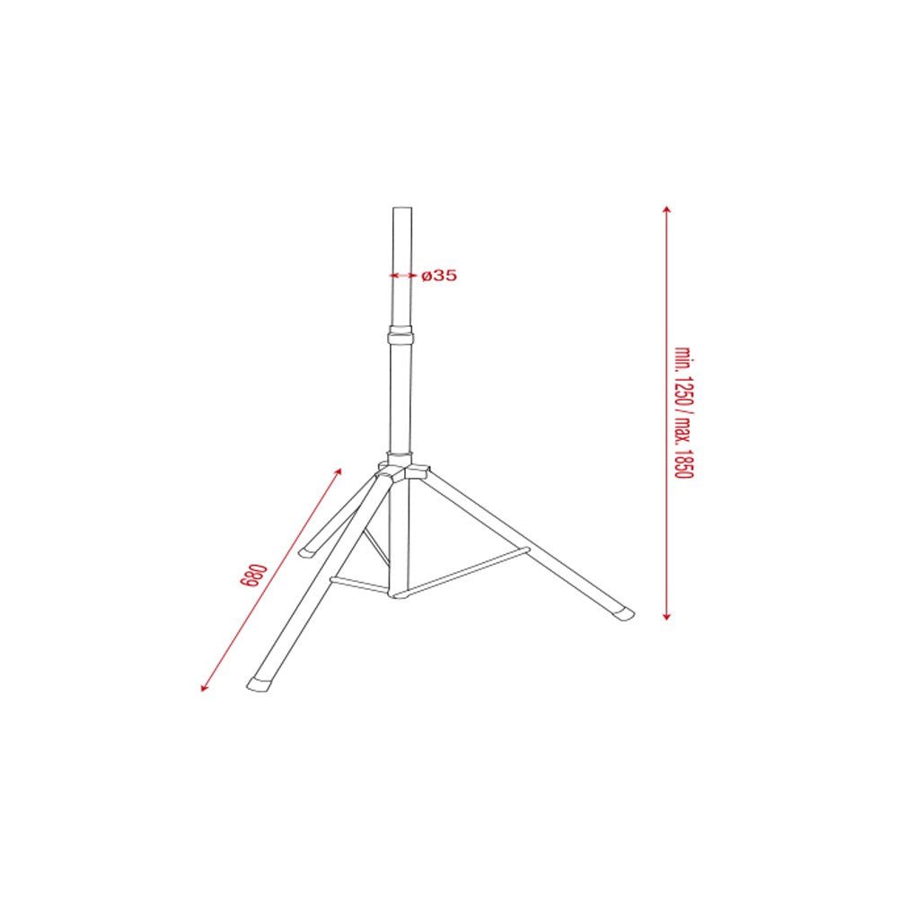 Showgear Speaker Stand Set Compreso cavo delle casse e borsa di trasporto