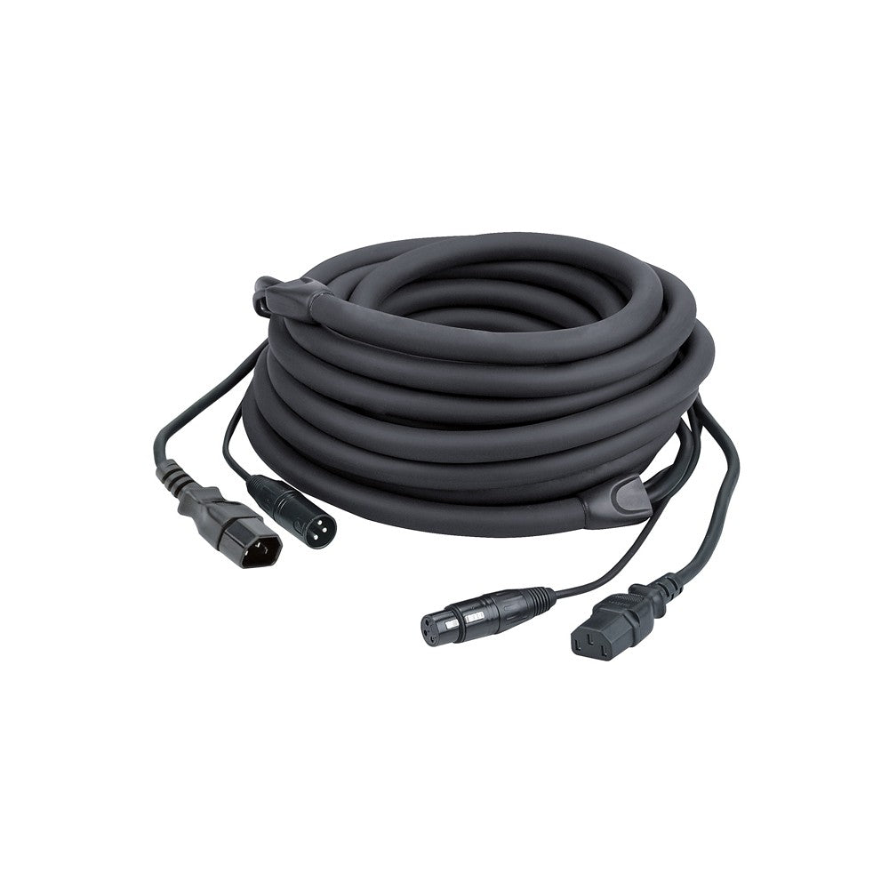DAP FP12 Cavo di alimentazione/DMX 3P nero 6mt