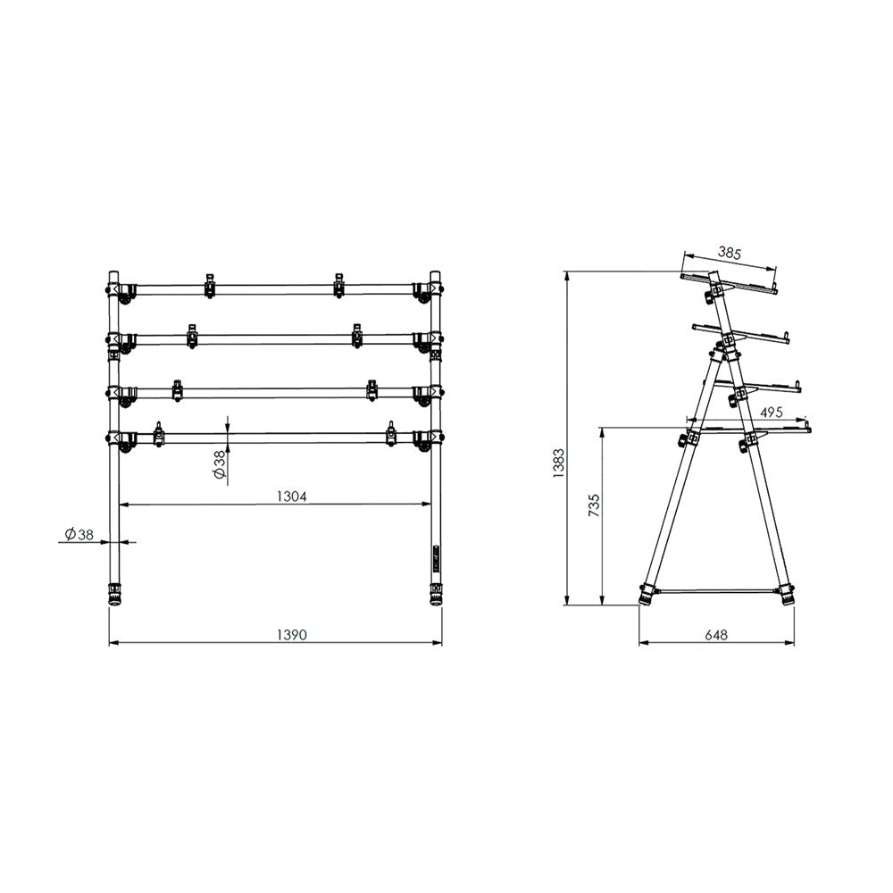 Quik Lok MKS4 Soporte para 4 teclados