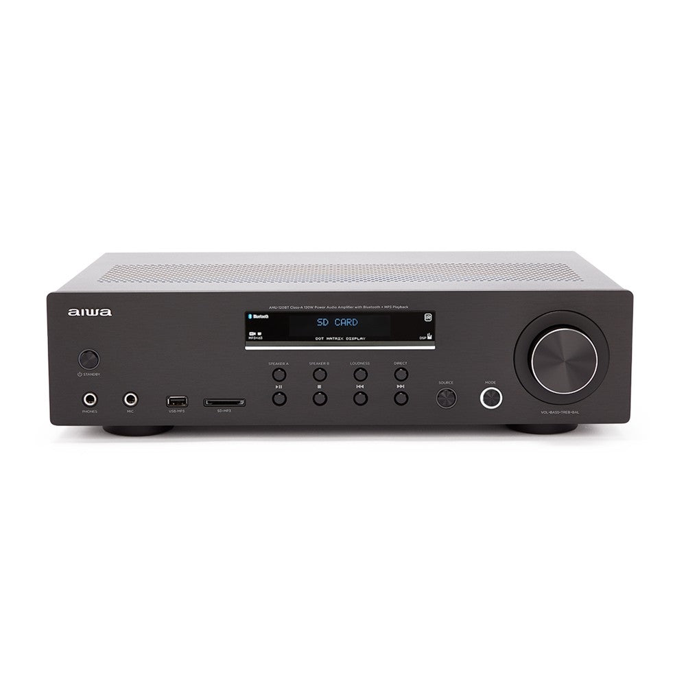 Aiwa AMU-120BTBK Amplificador estéreo multiaplicación 60+60W