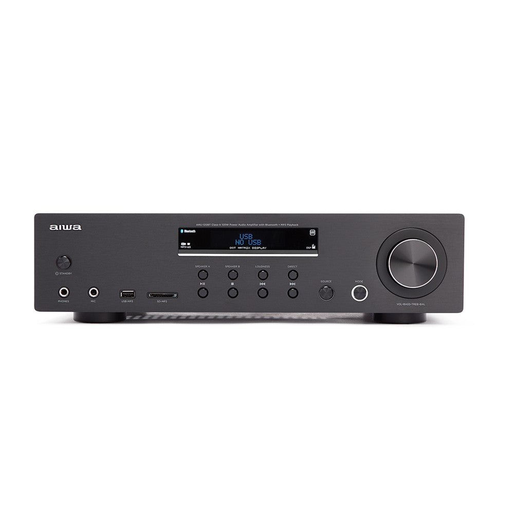 Aiwa AMU-120BTBK Amplificatore Stereo multi-applicazione 60+60W