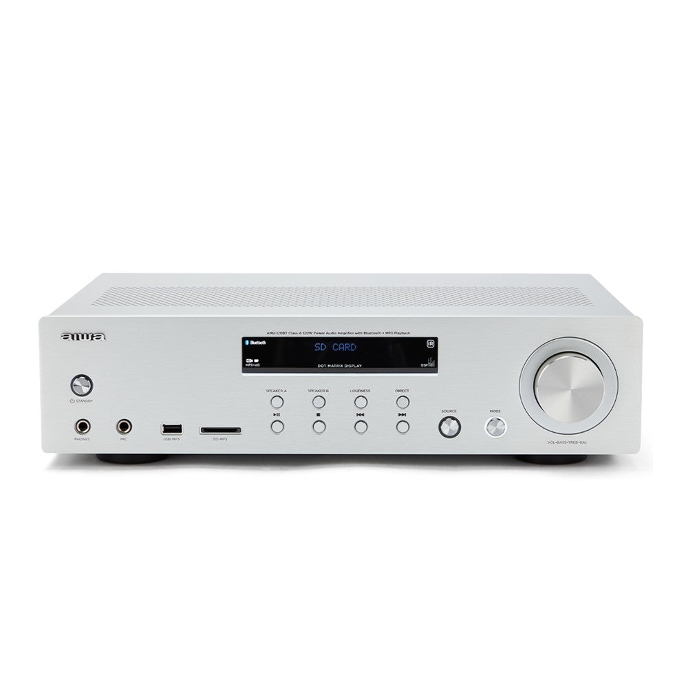 Aiwa AMU-120BT/SL Amplificatore Stereo multi-applicazione 60+60W