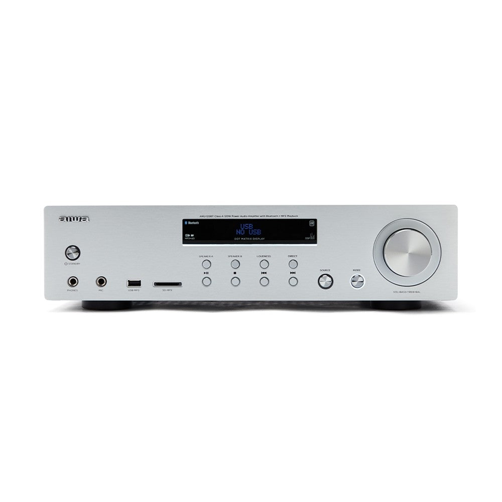 Aiwa AMU-120BT/SL Amplificatore Stereo multi-applicazione 60+60W