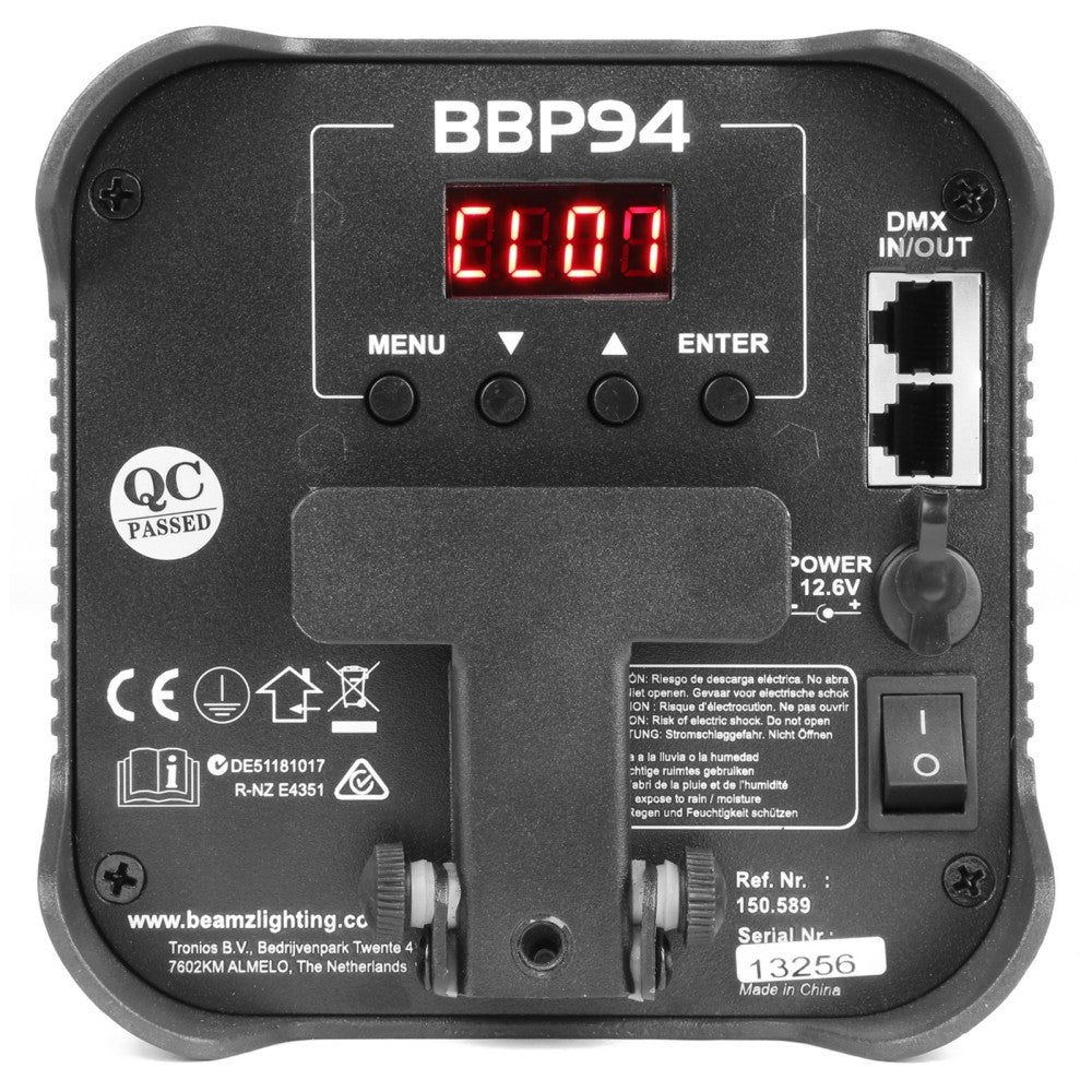 BEAMZ BBP94 Uplight 4x10W 6in1 DMX IRC