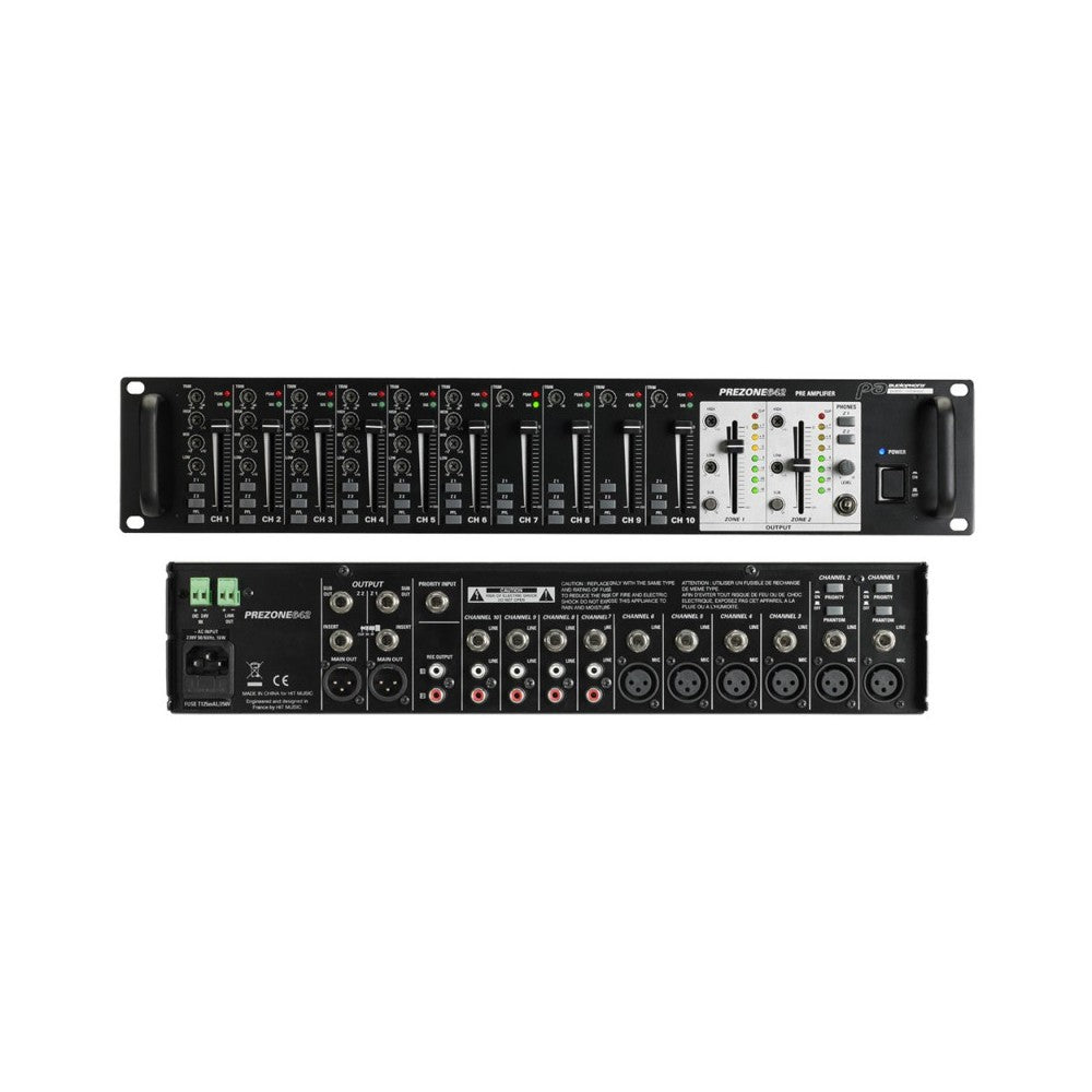 Audiophony 10-channel and 2-zone preamplifier