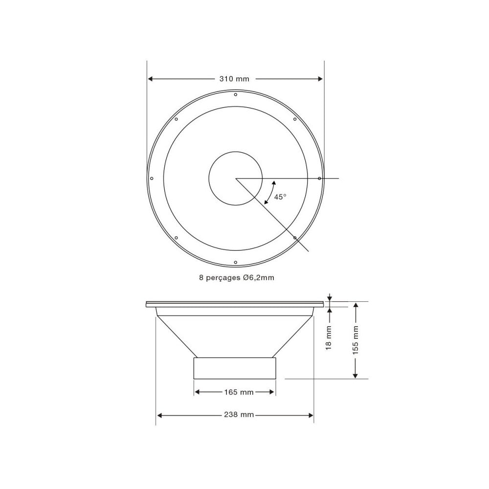 Audiophony 12' 400WWoofer for COMPACT subwoofer