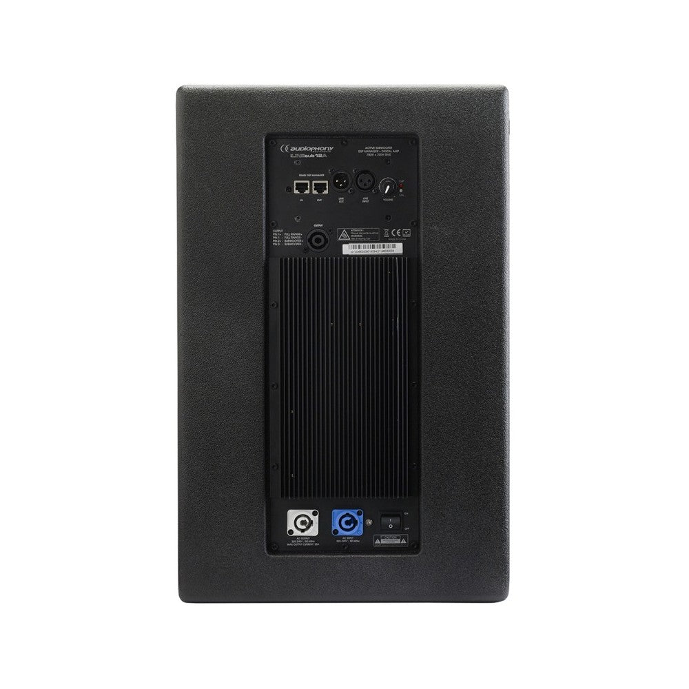 Audiophony 12-inch active subwoofer 700W + 700WWith built-in DSP